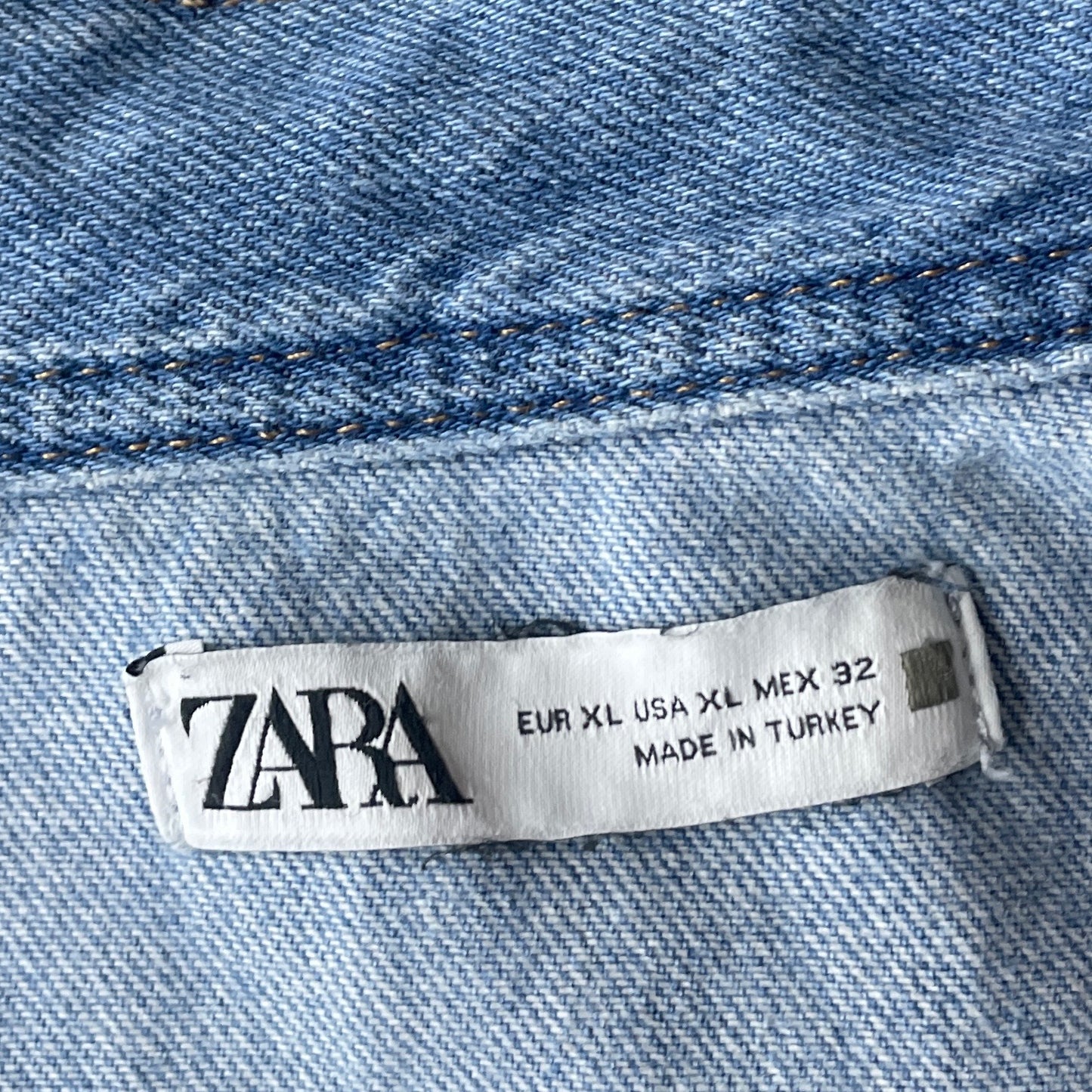 Blusa Zara Denim Azul-Talla XL