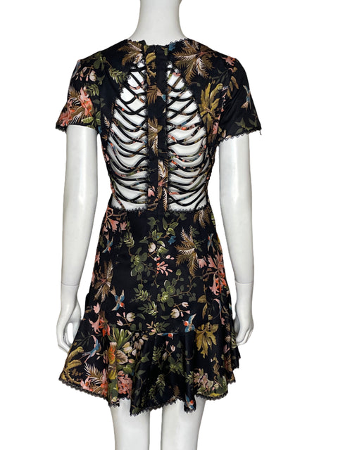 Vestido San Joy Flores Negro - Talla S