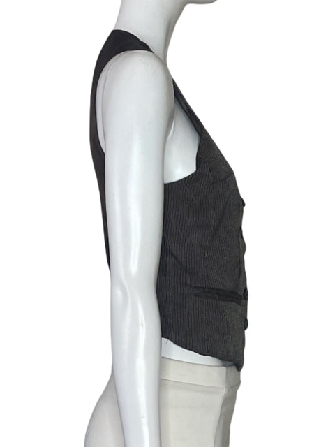 Chaleco Zawary Bolsillo Botones Marron-Talla M