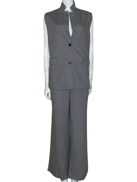 Set  Zara Sin Mangas Gris-Talla XXL