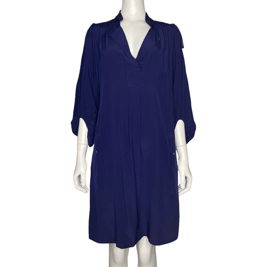 Vestido Diane Von Furstenberg Camisero Azul - Talla 8