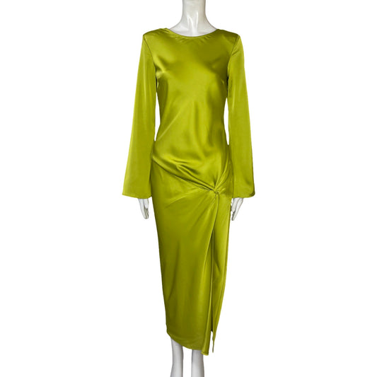 Vestido Tesoro TPS Drapeado Verde - Talla XS