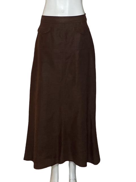 Falda Hennes Lino Marrón - Talla 42