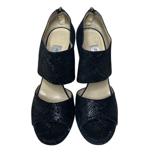 * Calzado Jimmy Choo Sandalias Gamuza Snake Negro-Talla 38