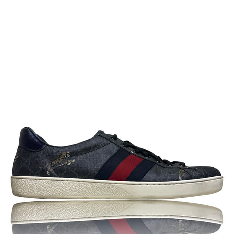 * Calzado Gucci Supreme Tiger Ace Sneakers Negro-Talla 8