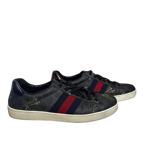 * Calzado Gucci Supreme Tiger Ace Sneakers Negro-Talla 8