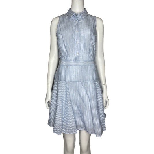 Vestido Esley Camisero Líneas Azul - Talla S