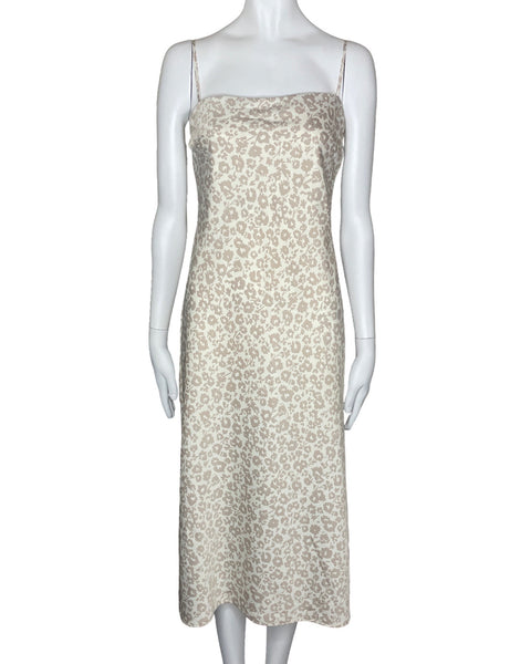 Vestido A. New Day Floral Beige-Talla XS