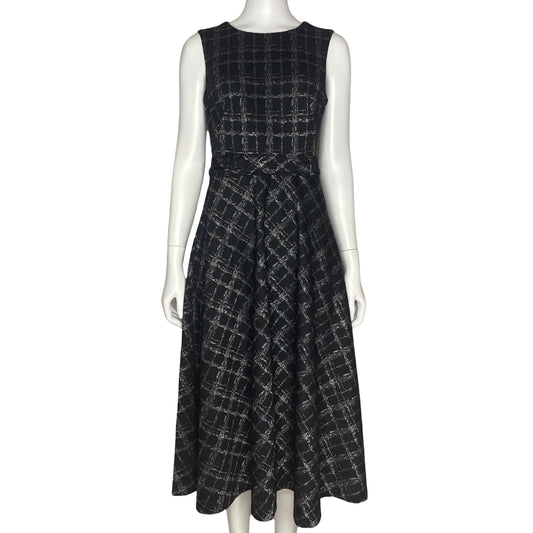 Vestido Calvin Klein Brillante Sin Mangas Negro - Talla 4