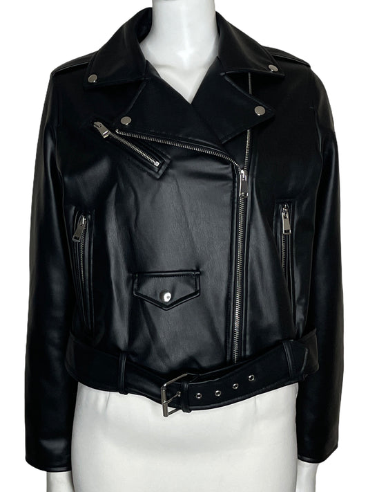 Chaqueta Zara Zipper Negro-Talla XL