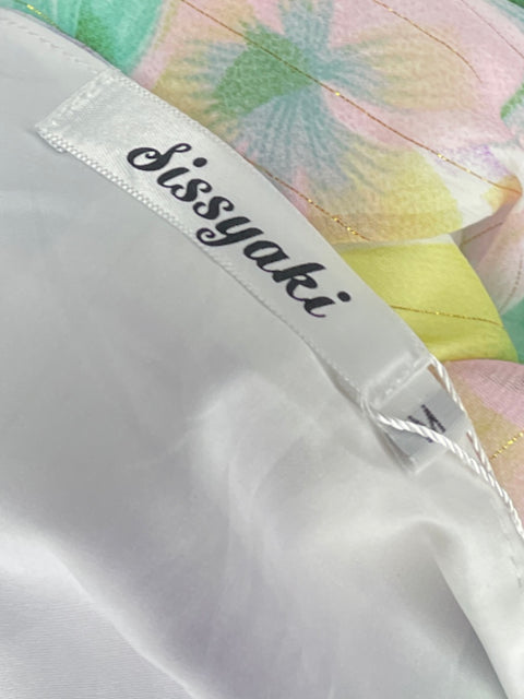 Vestido Sissyaki Midi Flores Blanco - Talla M