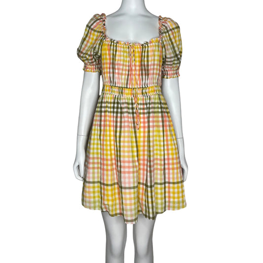 Vestido Aerie Cuadros Amarillo - Talla M