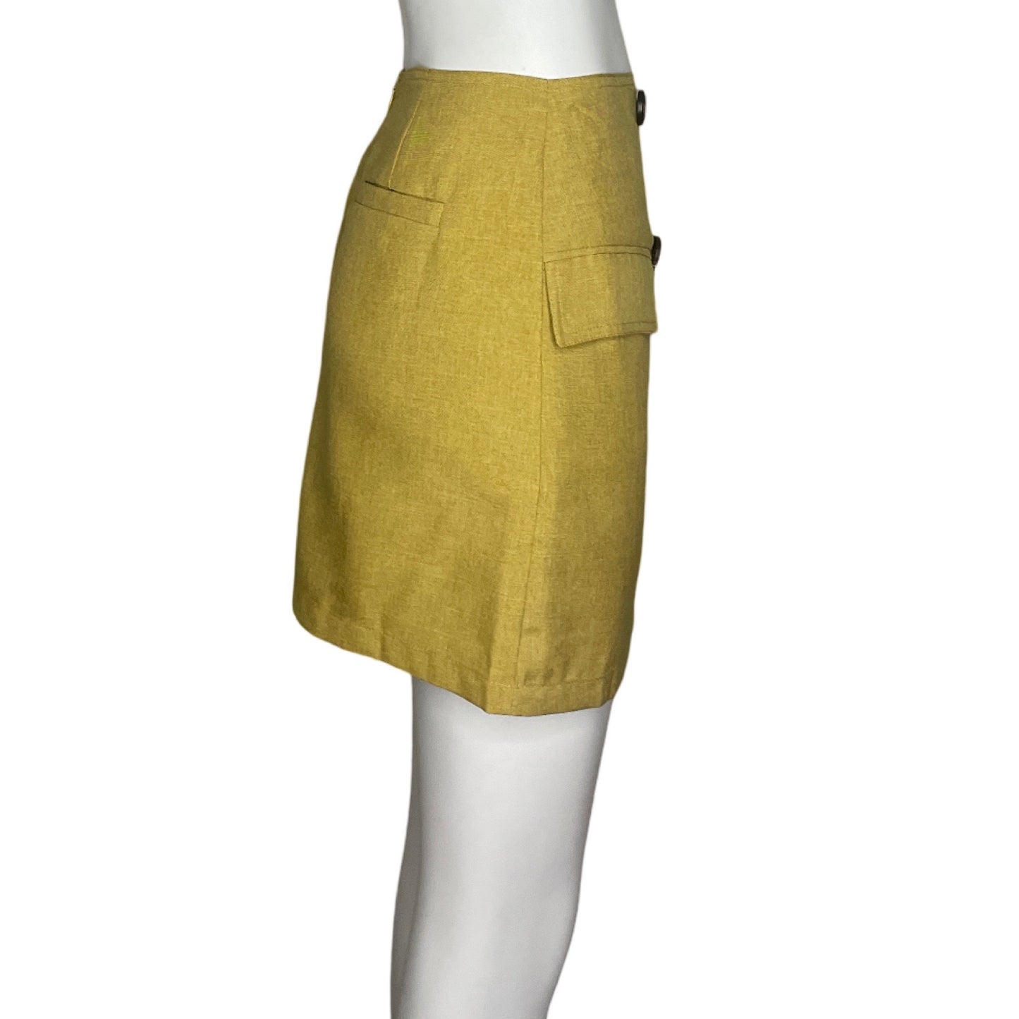 Falda Essue Botones Amarillo - Talla S