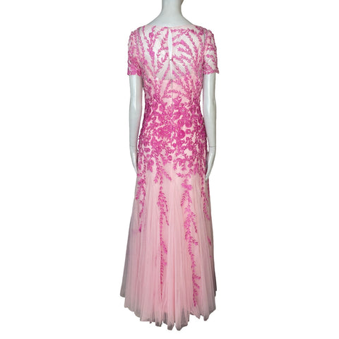Vestido JJ s House Bordados Rosado - Talla S