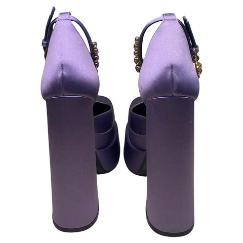 * Calzado Versace Medusa Aevitas Saten Morados-Talla 36.5