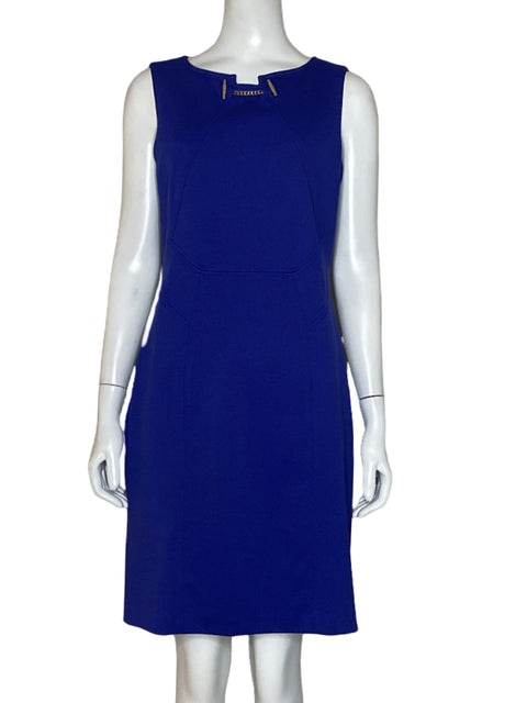 Vestido Ivanka Trump Fluido Sin Mangas Azul - Talla M