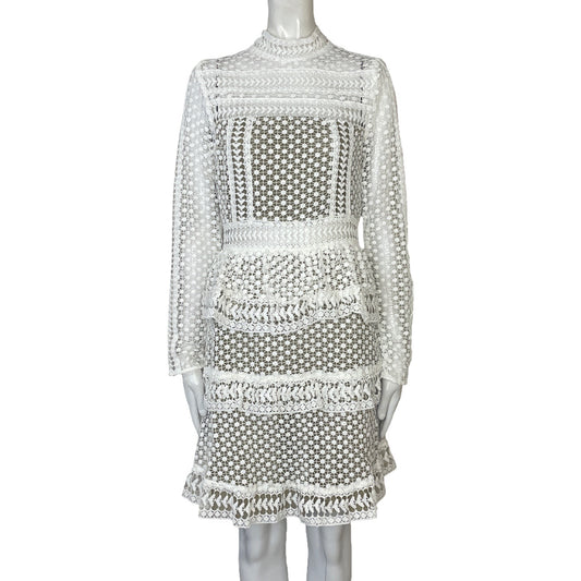 Vestido The Moon Encaje Mangas Larga Blanco - Talla S