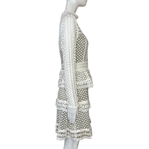 Vestido The Moon Encaje Mangas Larga Blanco - Talla S