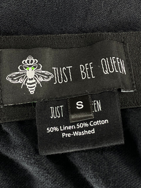 Falda Just Bee Queen Drapeada Asimétrica Negro-Talla S