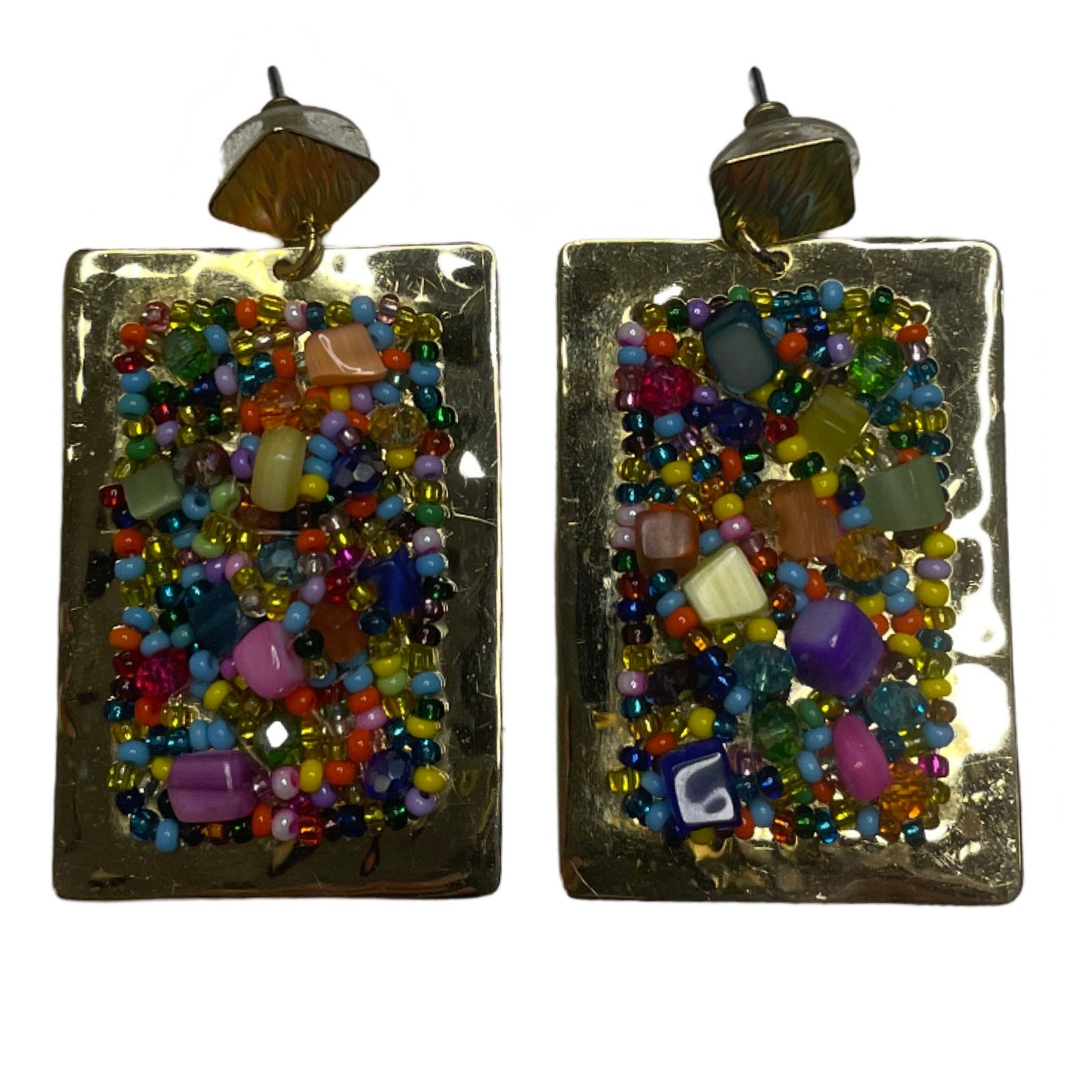 Aretes Tesoro TPS Pedreria Dorado - Talla L