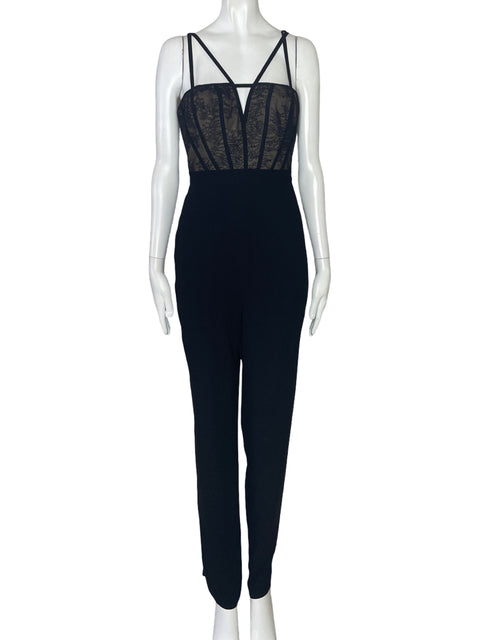 Mono BCBG Tiras Encaje Negro-Talla S