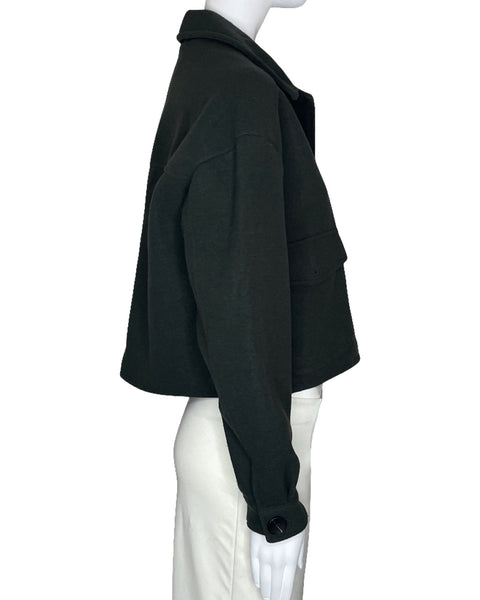 Chaqueta Zara Corta Verde-Talla XS
