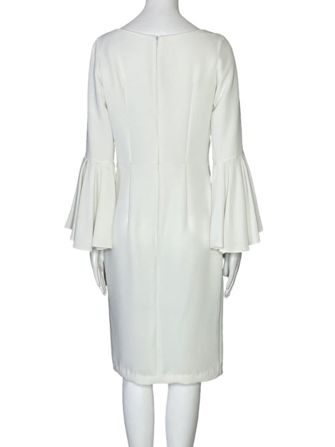 Vestido Forever Paris Mangas Vuelo Blanco-Talla 40
