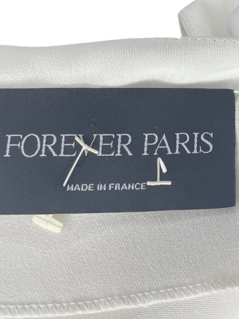 Vestido Forever Paris Mangas Vuelo Blanco-Talla 40