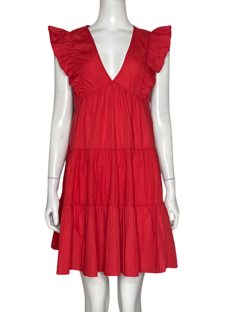 Vestido Calixta Vuelos Rojo - Talla S