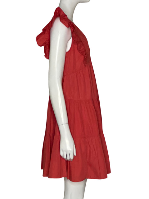 Vestido Calixta Vuelos Rojo - Talla S