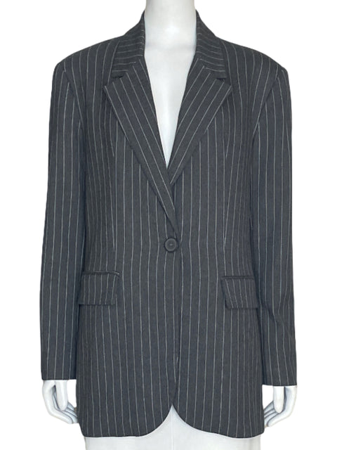 Blazer Zara Tweed Pata de Gallo Negro-Talla L