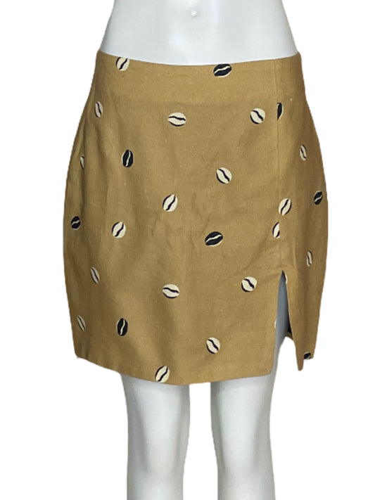 Falda Azulu Cafe Mini Marron-Talla S