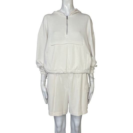 Set Oysho Sudadera + Short Blanco - Talla S