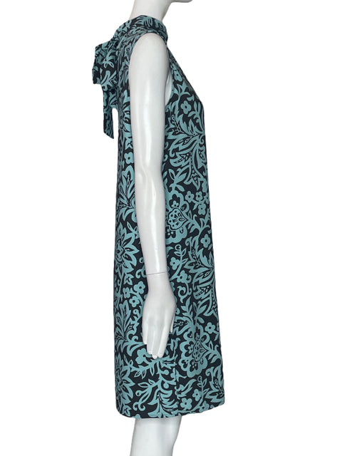 Vestido Ann Taylor Halter Estampado Verde-Talla S