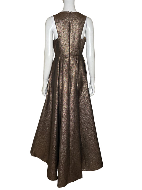 Vestido Calvin Klein Midi Brillante Dorado - Talla 4