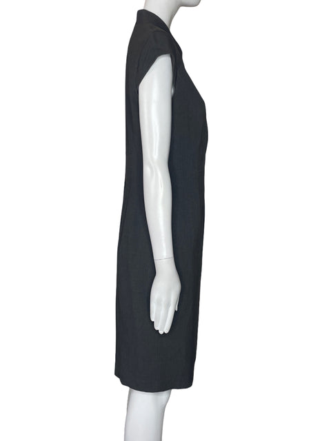 Vestido Calvin Klein Midi Broche Gris-Talla M