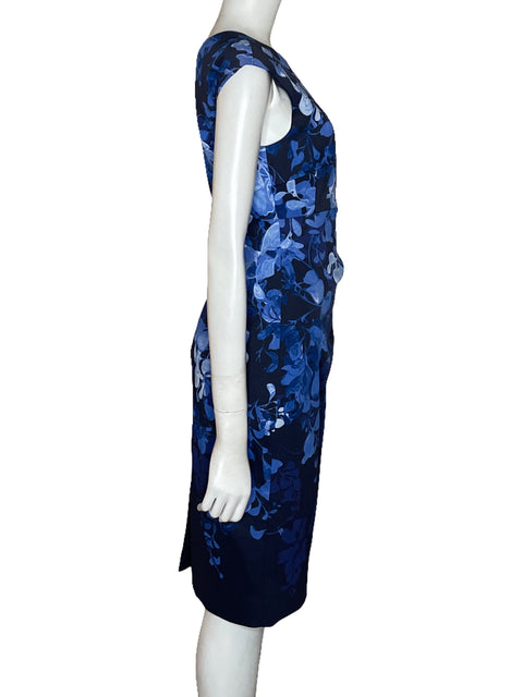 Vestido Karen Millen Floral Azul-Talla 8