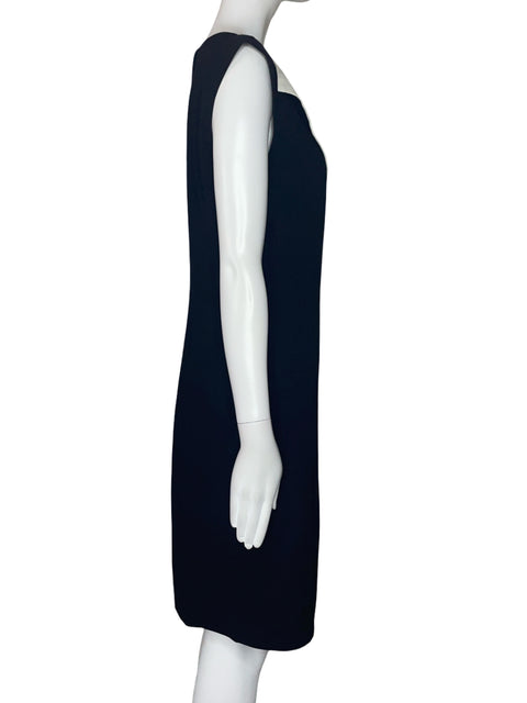 Vestido Calvin Klein Cruzado Midi Negro-Talla M