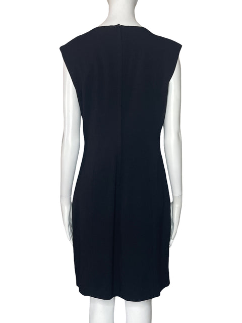 Vestido Calvin Klein Cruzado Midi Negro-Talla M