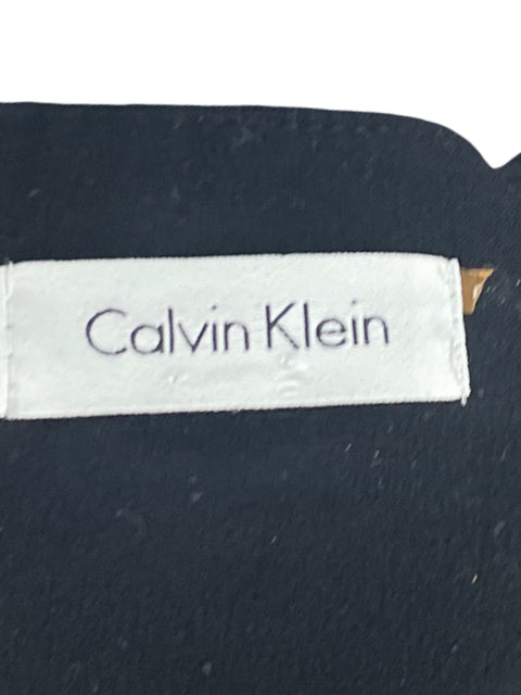 Vestido Calvin Klein Cruzado Midi Negro-Talla M