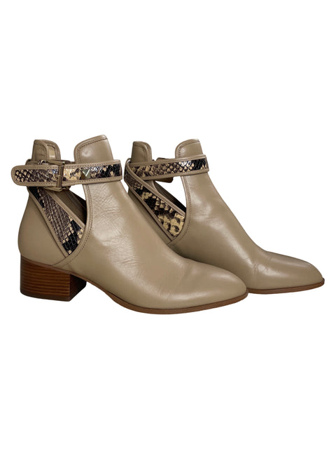 Calzado Michael Kors Britton Ankle Bootie Beige-Talla 7.5