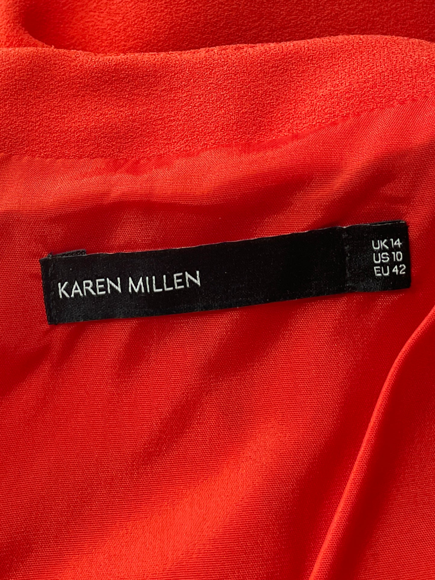 Vestido Karen Millen Midi Naranja-Talla 10