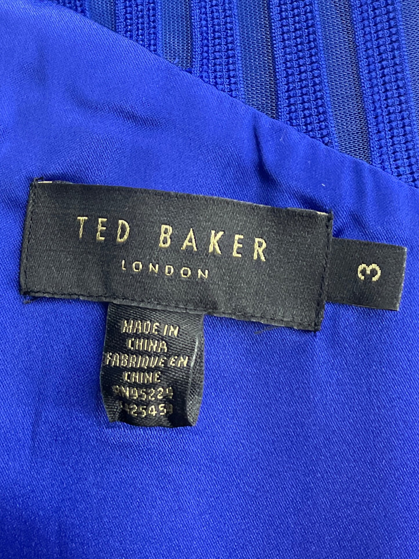 Vestido Ted Baker Sin Mangas Azul-Talla 3