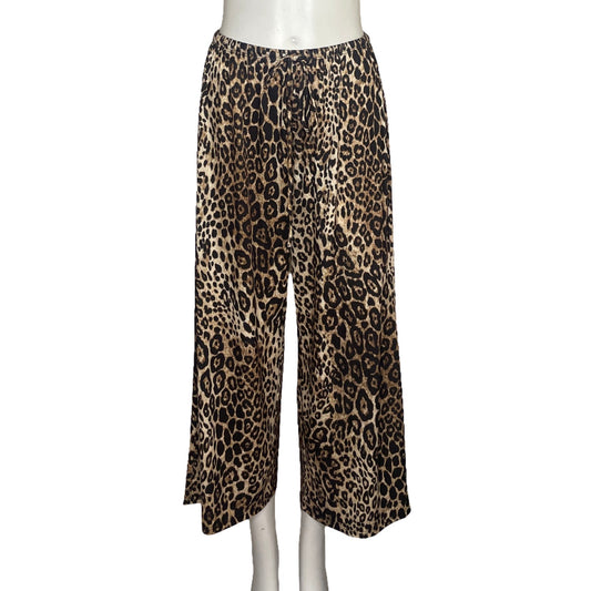 Pantalón Zara Leopardo Marrón - Talla S