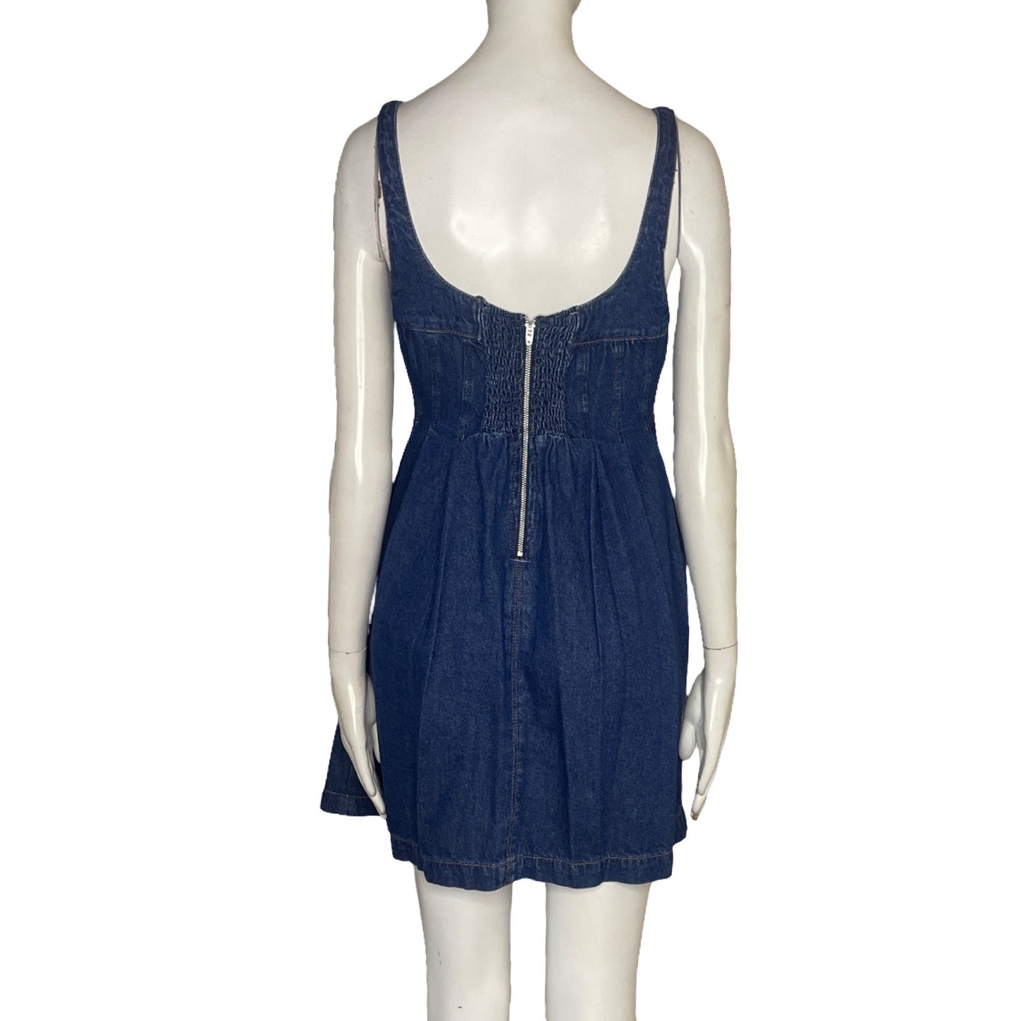 Vestido Reformation Violeta Denim Mini Azul - Talla 2