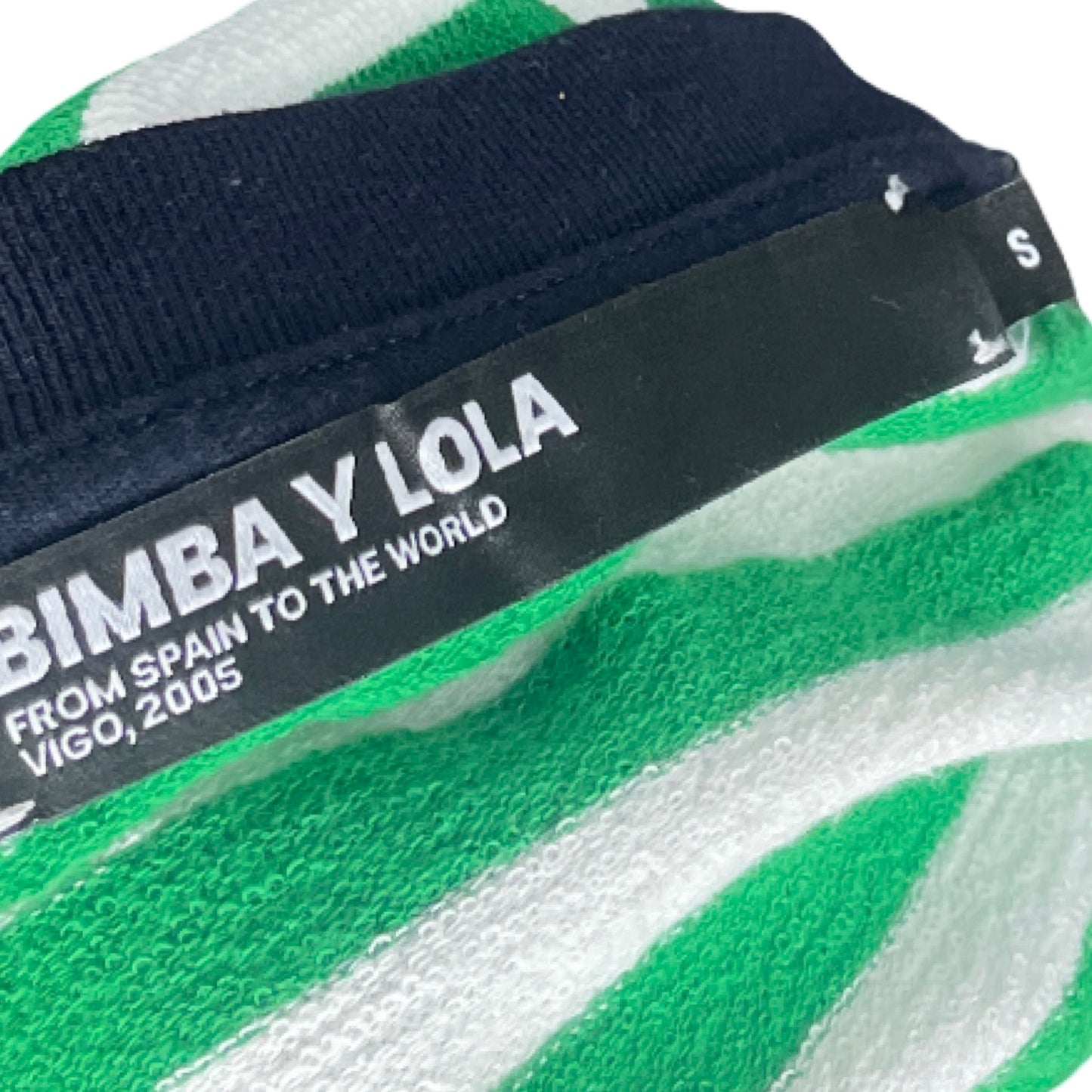 Sweater Bimba y Lola Rayas Crop Verde - Talla S
