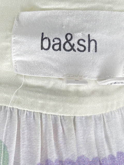 Vestido Ba&sh Estampado Mangas Larga Beige - Talla S