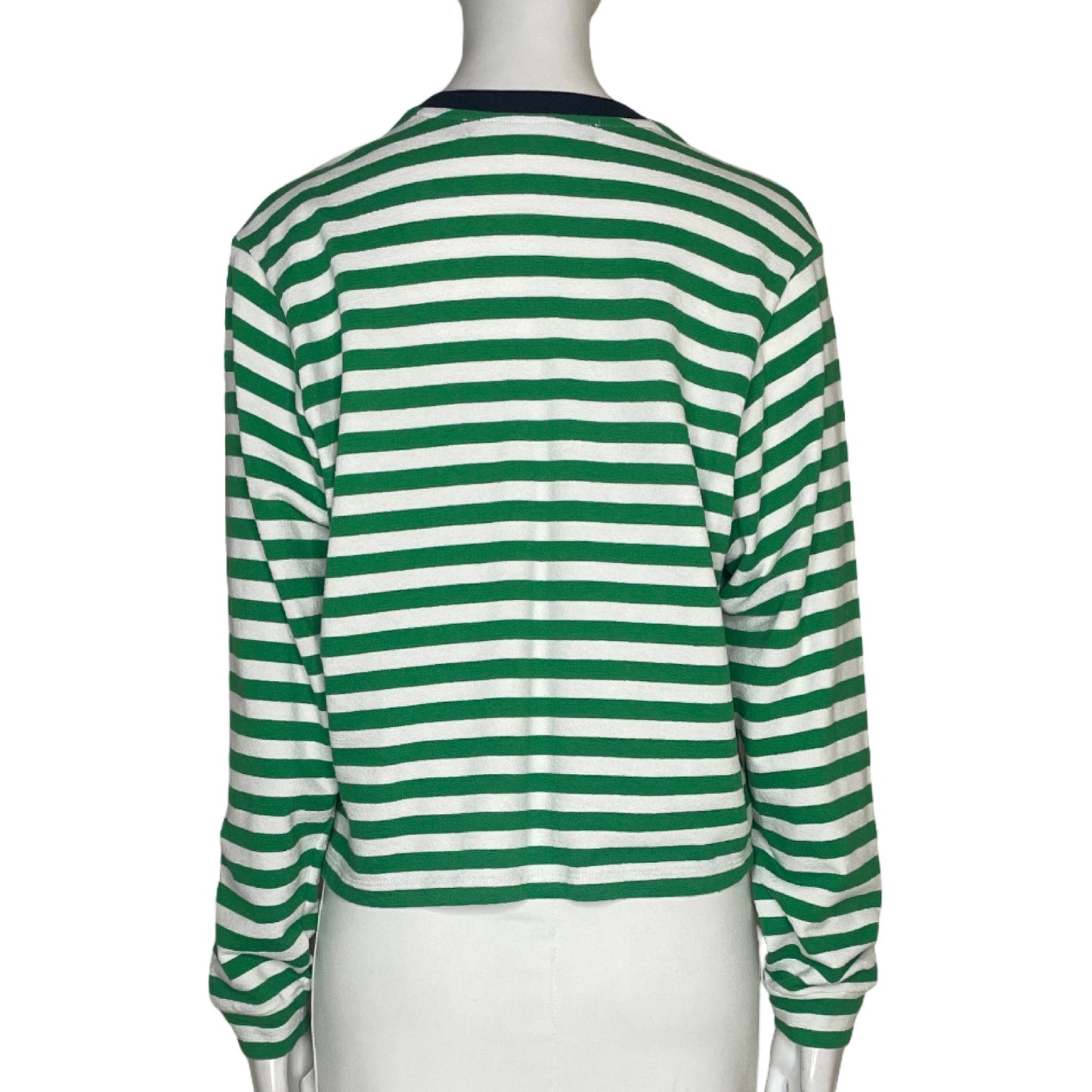 Sweater Bimba y Lola Rayas Crop Verde - Talla S