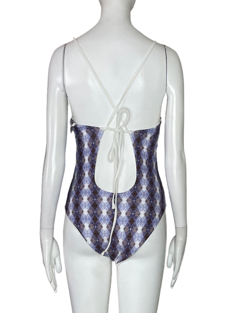 Vestido de Baño Wolven Argyle Morado-Talla M