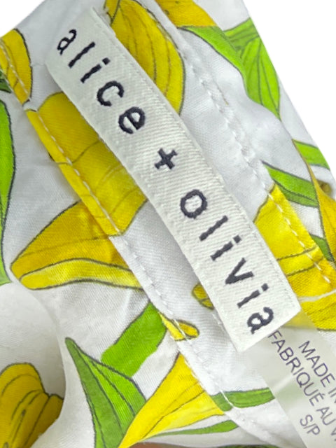 Vestido Alice + Olivia Flores Blanco - Talla S